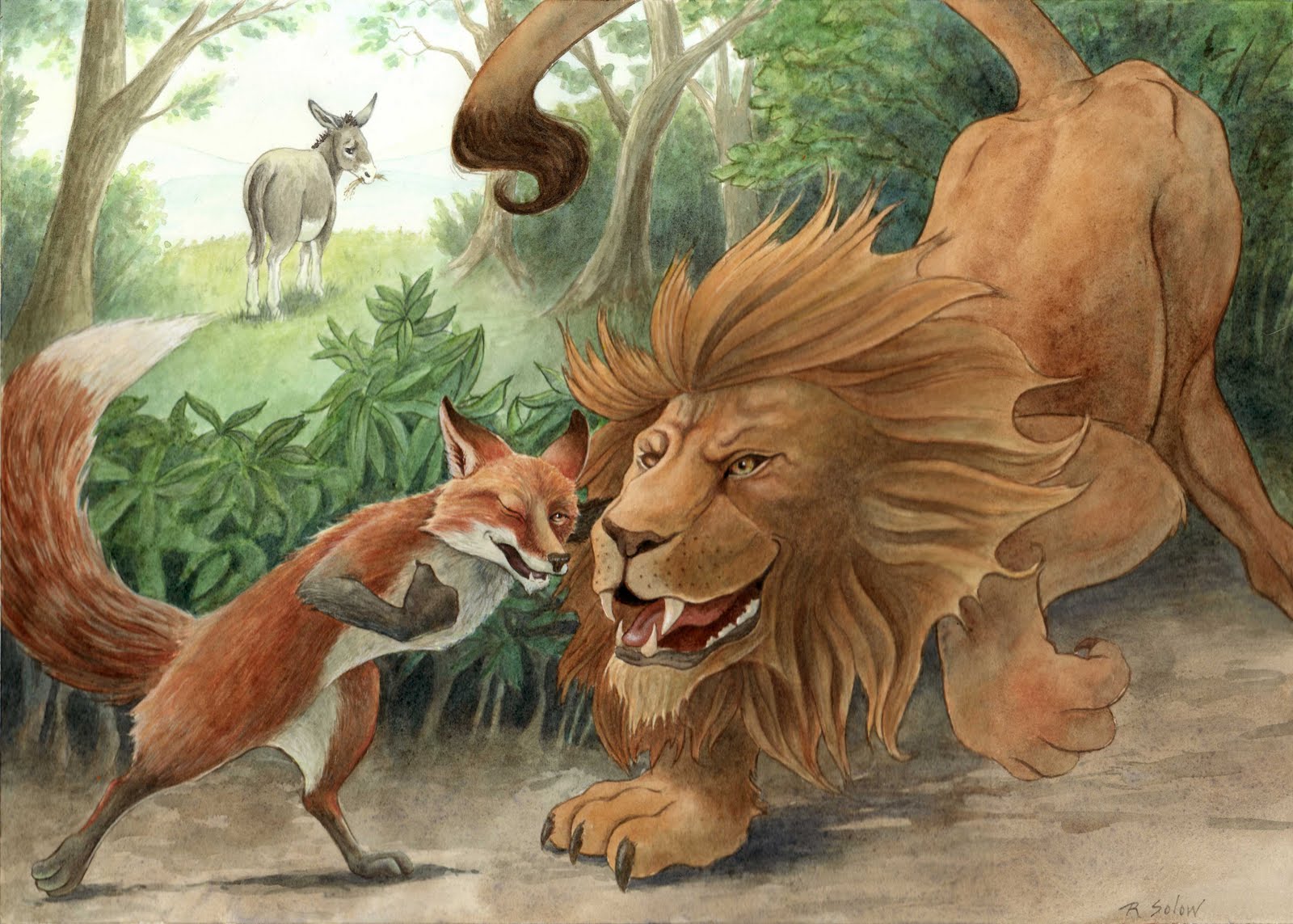 The Ass, The Fox and The Lion